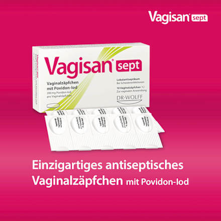 Vagisan sept Vaginalzäpfchen mit 200mg Povidon-Iod Vagisan