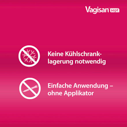 Vagisan sept Vaginalzäpfchen mit 200mg Povidon-Iod Vagisan