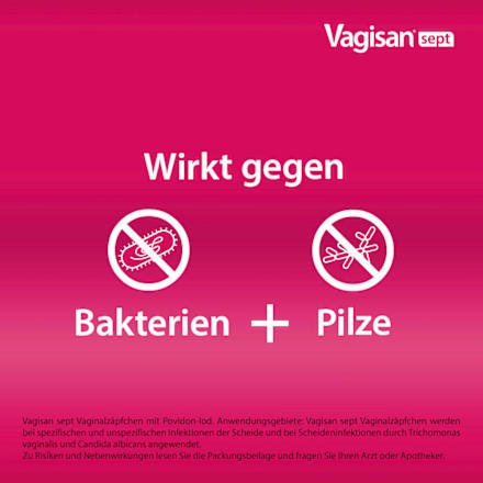 Vagisan sept Vaginalzäpfchen mit 200mg Povidon-Iod Vagisan