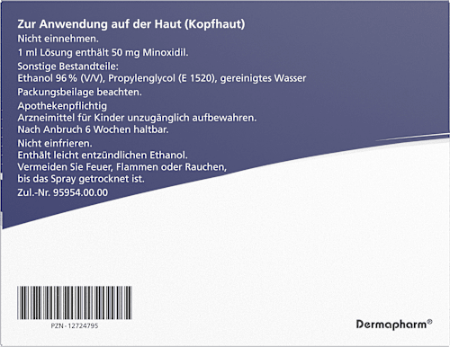 Minoxicutan Männer, Wirkstoff: Minoxidil 50 mg/ml Spray 3 x 60 ml  Minoxicutan