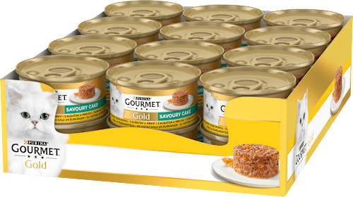 Gold Savoury Cake konzerva pro kočky kuře PURINA GOURMET