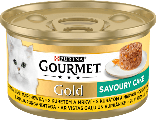 Gold Savoury Cake konzerva pro kočky kuře PURINA GOURMET