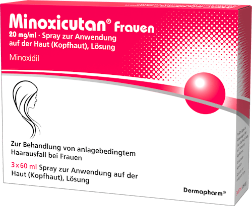 Minoxicutan Frauen, Wirkstoff: Minoxidil 20 mg/ml Spray 3 x 60 ml Minoxicutan