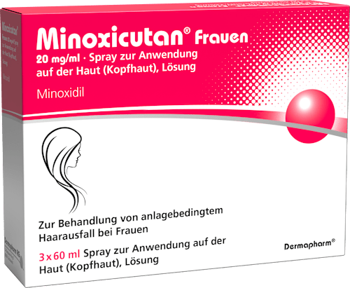 Minoxicutan Frauen, Wirkstoff: Minoxidil 20 mg/ml Spray 3 x 60 ml Minoxicutan