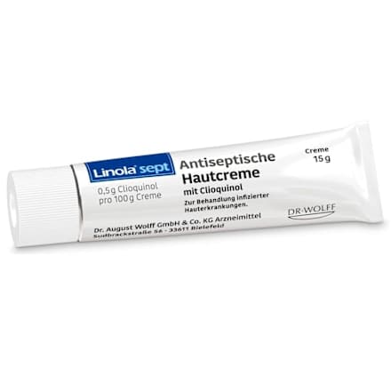 Linola sept Antiseptische Hautcreme mit 0,5g Clioquinol Linola