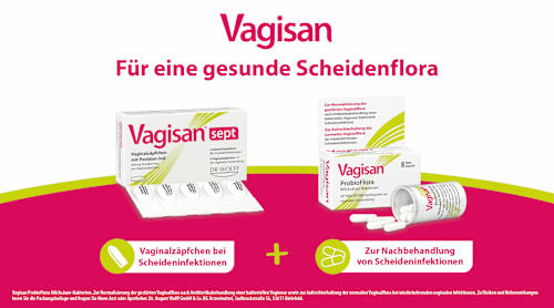 Vagisan sept Vaginalzäpfchen mit 200mg Povidon-Iod Vagisan