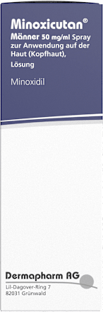Minoxicutan Männer, Wirkstoff: Minoxidil 50 mg/ml Spray 3 x 60 ml  Minoxicutan