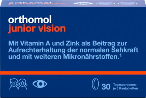 Orthomol junior Vision Kautabletten Heidelbeer-Pfirsich 30 St orthomol