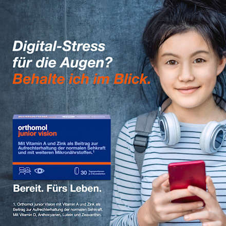 Orthomol junior Vision Kautabletten Heidelbeer-Pfirsich 30 St orthomol