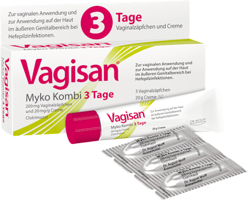 Vagisan Myko Kombi 200mg Vaginalzäpfchen + 20mg/g Creme Clotrimazol Vagisan