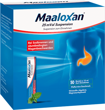 Maaloxan 25mVal 50x10 ml Suspension zum Einnehmen Maaloxan
