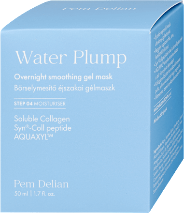 Nočná vyhladzujúca pleťová gélová maska Water Plump Pem Delian