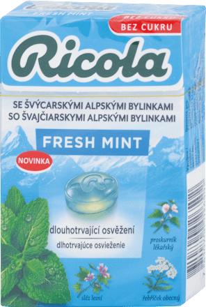 Švajčiarske bylinné bonbóny Fresh Mint Ricola