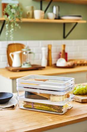  Kühlschrankorganizer mit Deckel & Einsatz, transparent (2,6 l) rotho