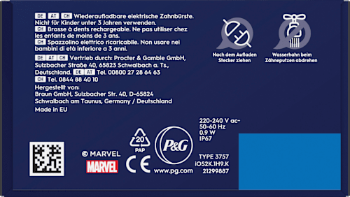 Elektrische Zahnbürste iO Kinder Spiderman mit Reiseetui Oral-B