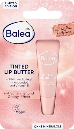 třpytivý balzám na rty Tinted Lip Butter Balea