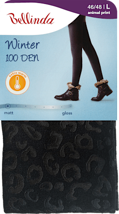 punčochové kalhoty WINTER 100DEN, velikost 44-48, animal print Bellinda
