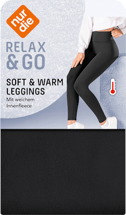 Leggings mit warmem & weichem Innenfleece schwarz Gr. 36/38 nur die
