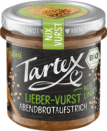 Brotaufstrich, Leberwurst aus Linsen Tartex