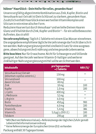 HaarGlück Tabletten 30 St hübner