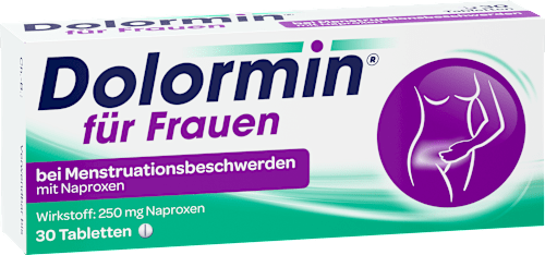 Dolormin für Frauen bei Menstruationsbeschwerden mit Naproxen 250 mg Tabletten  Dolormin
