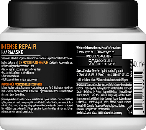 Haarmaske Intense Repair syoss
