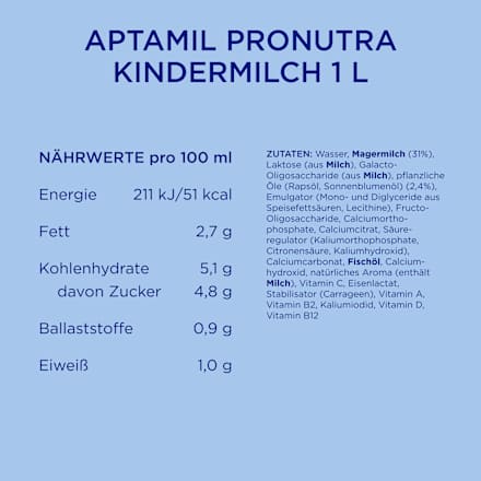 Kindermilch Pronutra, ab 1 Jahr Aptamil