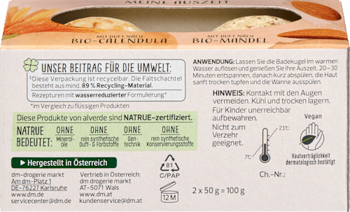 Geschenkset "Meine Auszeit" Badekugeln 2tlg alverde NATURKOSMETIK