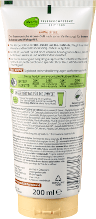 Aroma BALANCE uljani losion za telo sa mirisom vanile i sladića  alverde NATURKOSMETIK