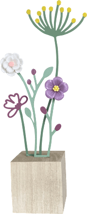 Metallblumen mit Kunststoffblüten Dekorieren & Einrichten