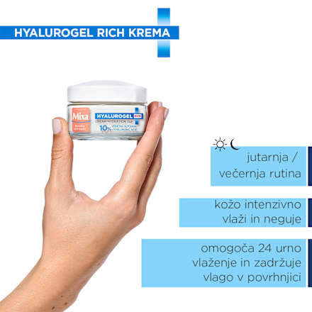 Vlažilna krema Hyalurogel Rich Mixa