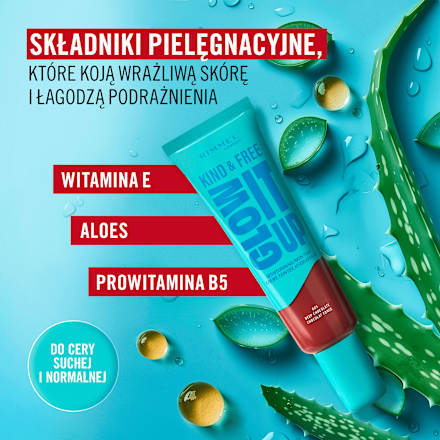 Podkład nawilżający z witaminą E Kind & Free Glow It Up Skin Tint 160 Vanilla RIMMEL LONDON