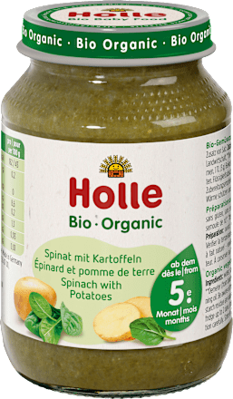 Био пюре с картоф и спанак 5м+ Holle