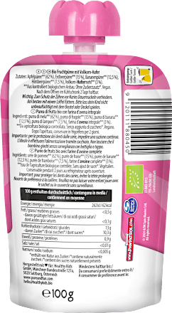 Quetschie Helden Skye, Erdbeere, Himbeere & Vollkorn-Hafer ab 12 Monaten PURE & FUN