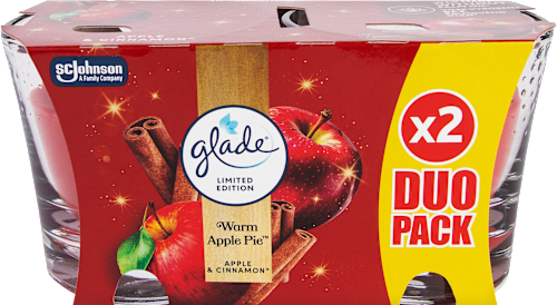 Vonná sviečka v skle Warm Apple Pie,  2 x 112g glade