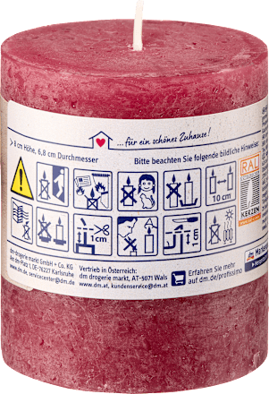 Kerze rustik 80/68 bordeaux Profissimo