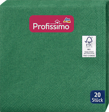 Tovaglioli verde smeraldo (24 x 24 cm) Profissimo