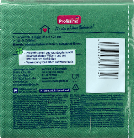 Tovaglioli verde smeraldo (24 x 24 cm) Profissimo