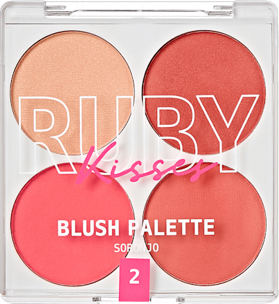 Paletă farduri obraz Living Bare RUBY Kisses