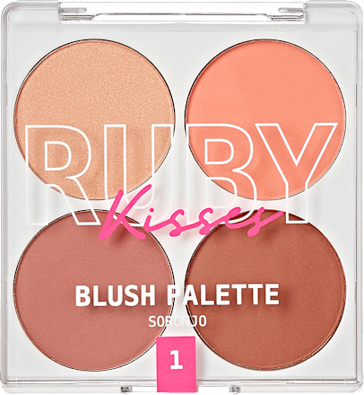 Paletă farduri obraz Baring Bare RUBY Kisses