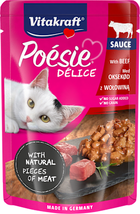 Mokra karma dla kota, wołowina w sosie  Vitakraft