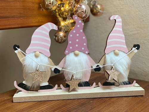 Holzaufsteller Wichtelreihe Dekorieren & Einrichten