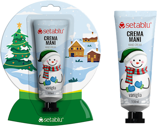 Crema mani palla di neve setablu