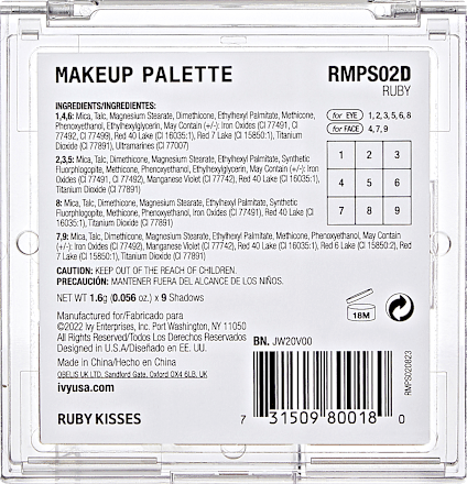 Paletă farduri pleoape Ruby RUBY Kisses