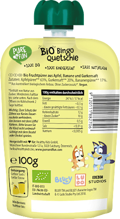 Quetschie Bingo Apfel, Banane & Gurke ab 12 Monaten hejo!