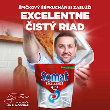 Kapsuly do umývačky riadu Excellence 4in1 Somat