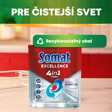 Kapsuly do umývačky riadu Excellence 4in1 Somat