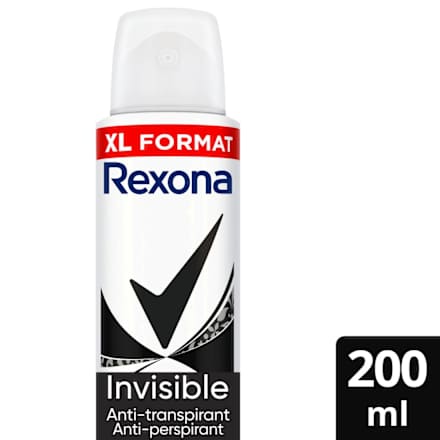 Antiperspirant v spreji Invisible Black + White 48h, XL Rexona