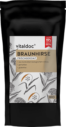 Getreide Bio Braunhirse gemahlen frischgekeimt VITALDOC
