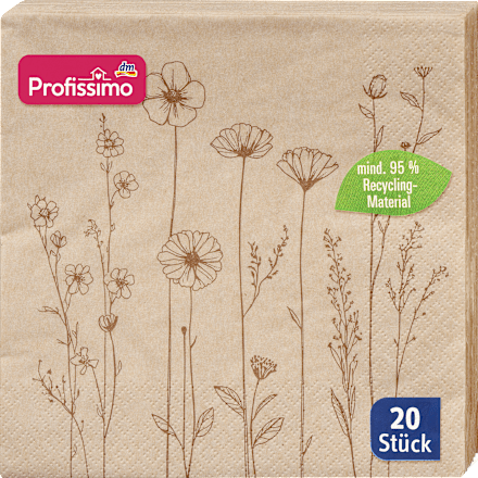Servietten Herbstblumen (33x33 cm) Profissimo